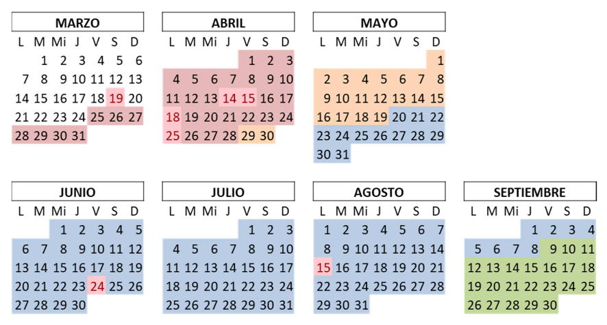 Bases calendario