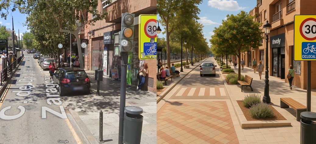 Aceras más amplias tranvía Benimaclet