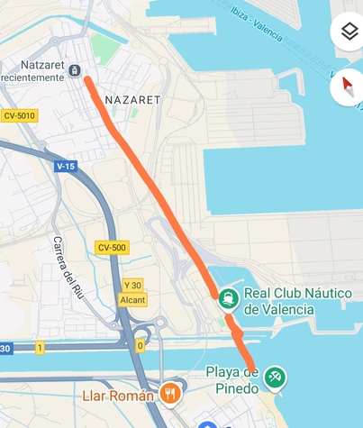 Recorrido Tranvía 