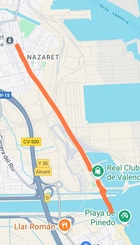 Recorrido Tranvía