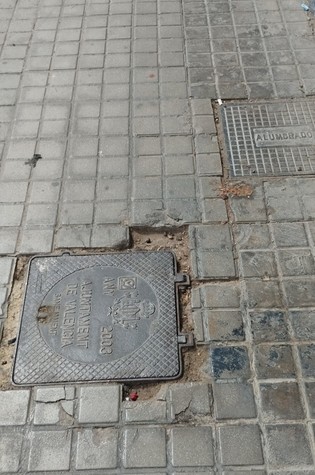 Ejemplo del estado de las aceras 