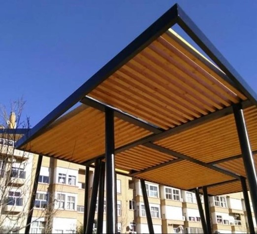Ejemplo de pérgola fotovoltaica 