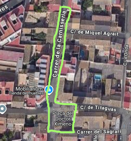 Zona a peatonalizar
