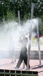 Zona de refresco y juego con agua