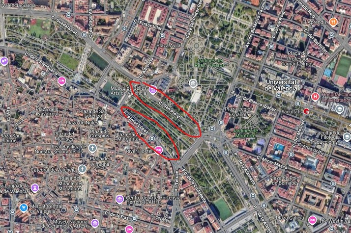 Mapa de la zona