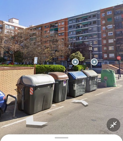 Antigua ubicación de los contenedores 