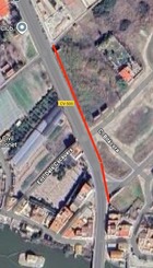 El tramo reseñado marcado en rojo