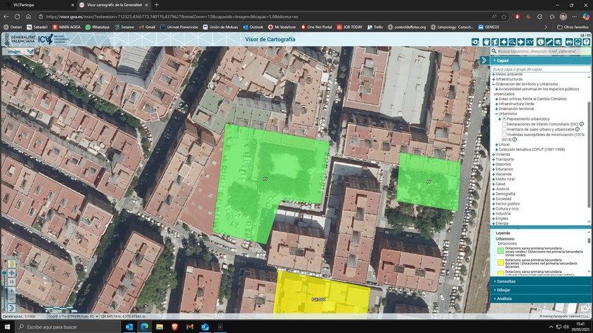 Zona verde según visor GVA