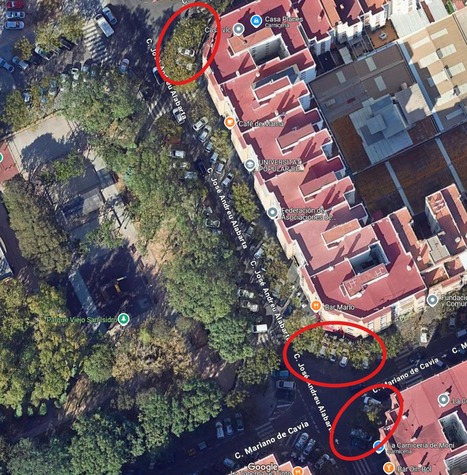 Esquinas donde ampliar la acera