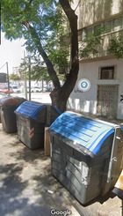 Contenedores en calle Pintor Vilar