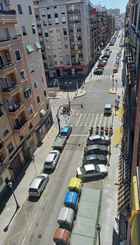 Calle sin árboles